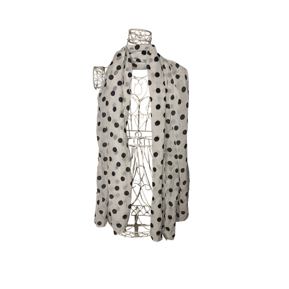 NEW WITH TAGS SAX Polka Dot Scarf Sheer‎ Lightweight Fashion Accessory